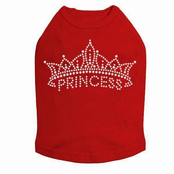 Crown Princess Rhinestone Dog Tank