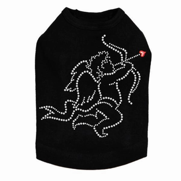Cupid #2 Rhinestone Dog Tank