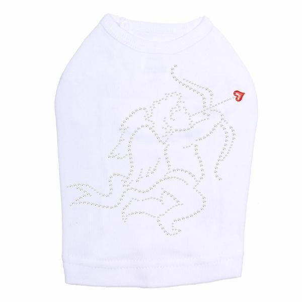 Cupid #2 Rhinestone Dog Tank