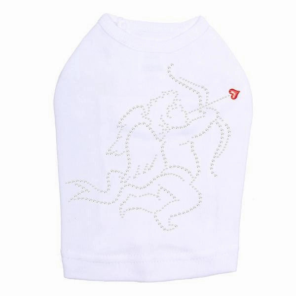 Cupid #2 Rhinestone Dog Tank