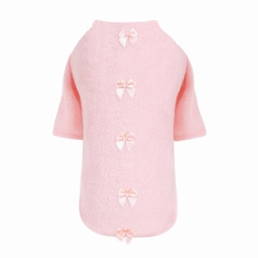 Dainty Bow Dog Sweater Peach