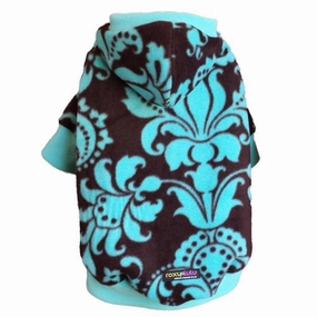 Damask Polar Fleece Dog Hoodie