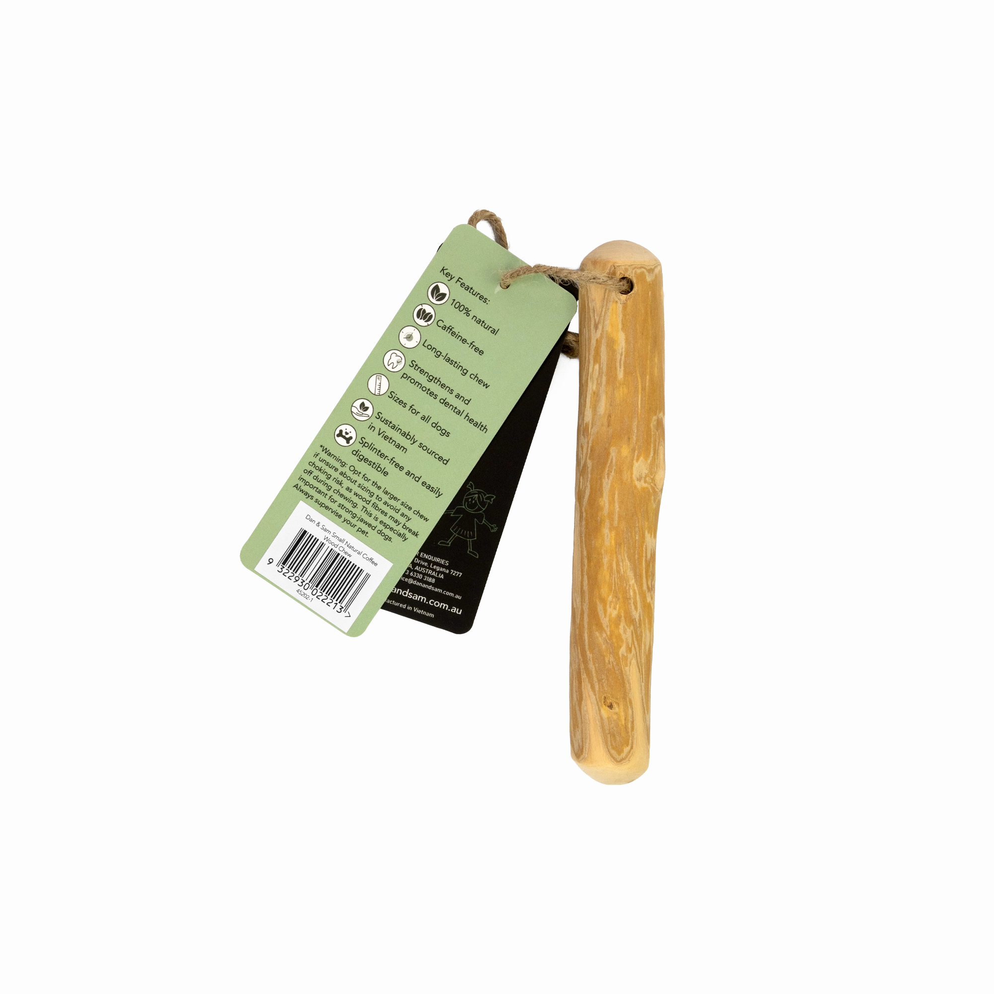 Dan & Sam - Natural Coffee Wood Chew (Small)