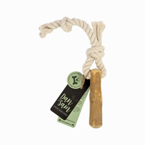 Dan & Sam - Tugging Stick Coffee Wood Rope Toy