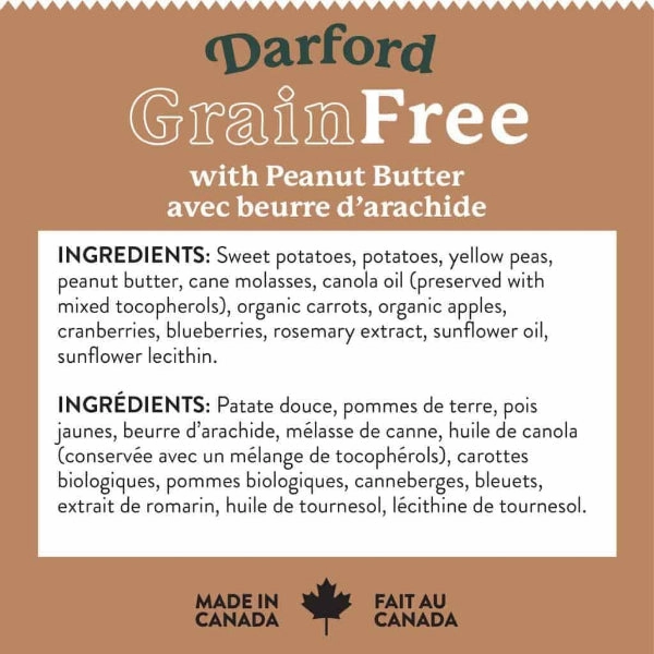 Darford Grain Free Peanut Butter Recipe Oven-Baked Dog Treats