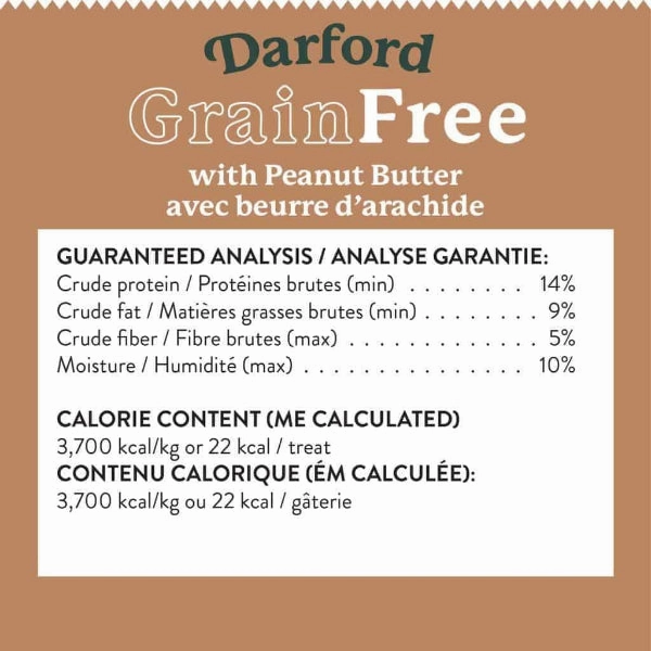Darford Grain Free Peanut Butter Recipe Oven-Baked Dog Treats