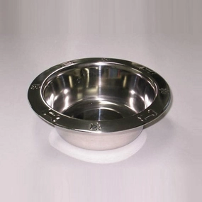 Dexpex Embossed Broad Rim Feed Bowl - Paws/Bones 1.80L