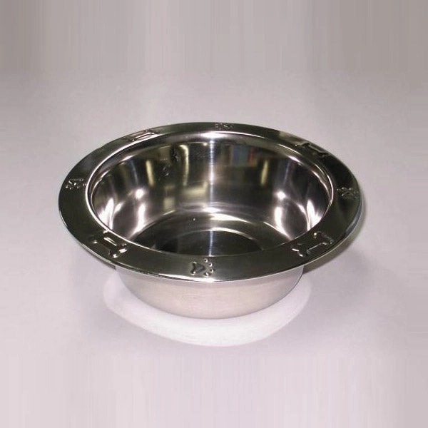 Dexpex Embossed Broad Rim Feed Bowl - Paws/Bones 1.80L