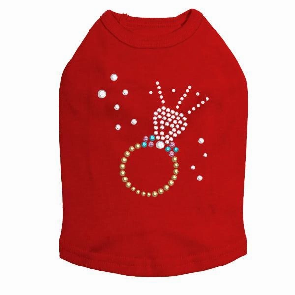 Diamond Ring Rhinestone Dog Tank