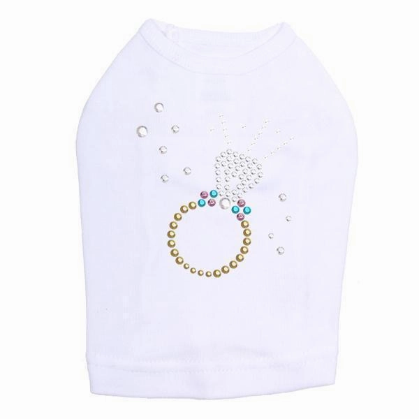Diamond Ring Rhinestone Dog Tank