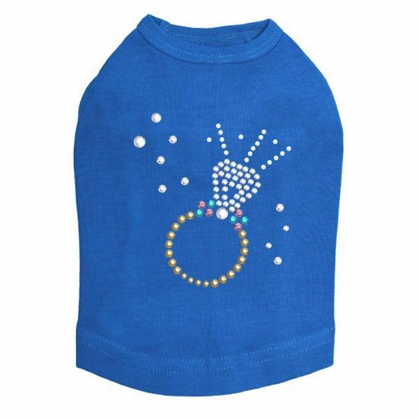 Diamond Ring Rhinestone Dog Tank