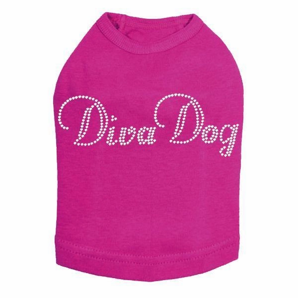 Diva Rhinestone Dog Tank