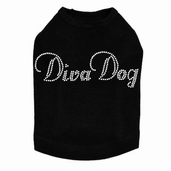 Diva Rhinestone Dog Tank