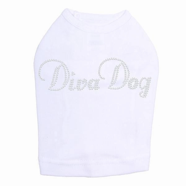 Diva Rhinestone Dog Tank