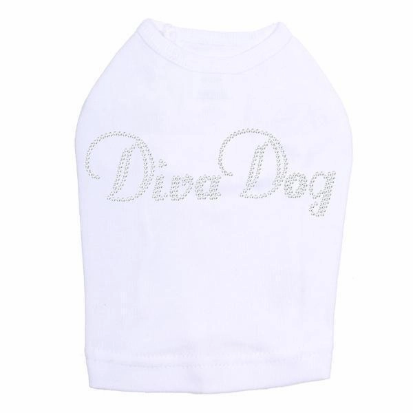 Diva Rhinestone Dog Tank