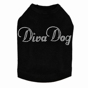 Diva Rhinestone Dog Tank