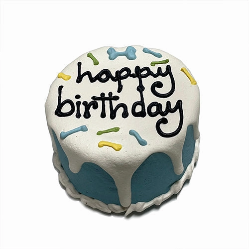 Dog Birthday Baby Cake Blue