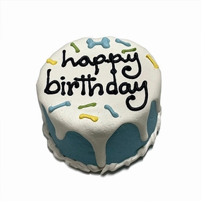 Dog Birthday Baby Cake Blue