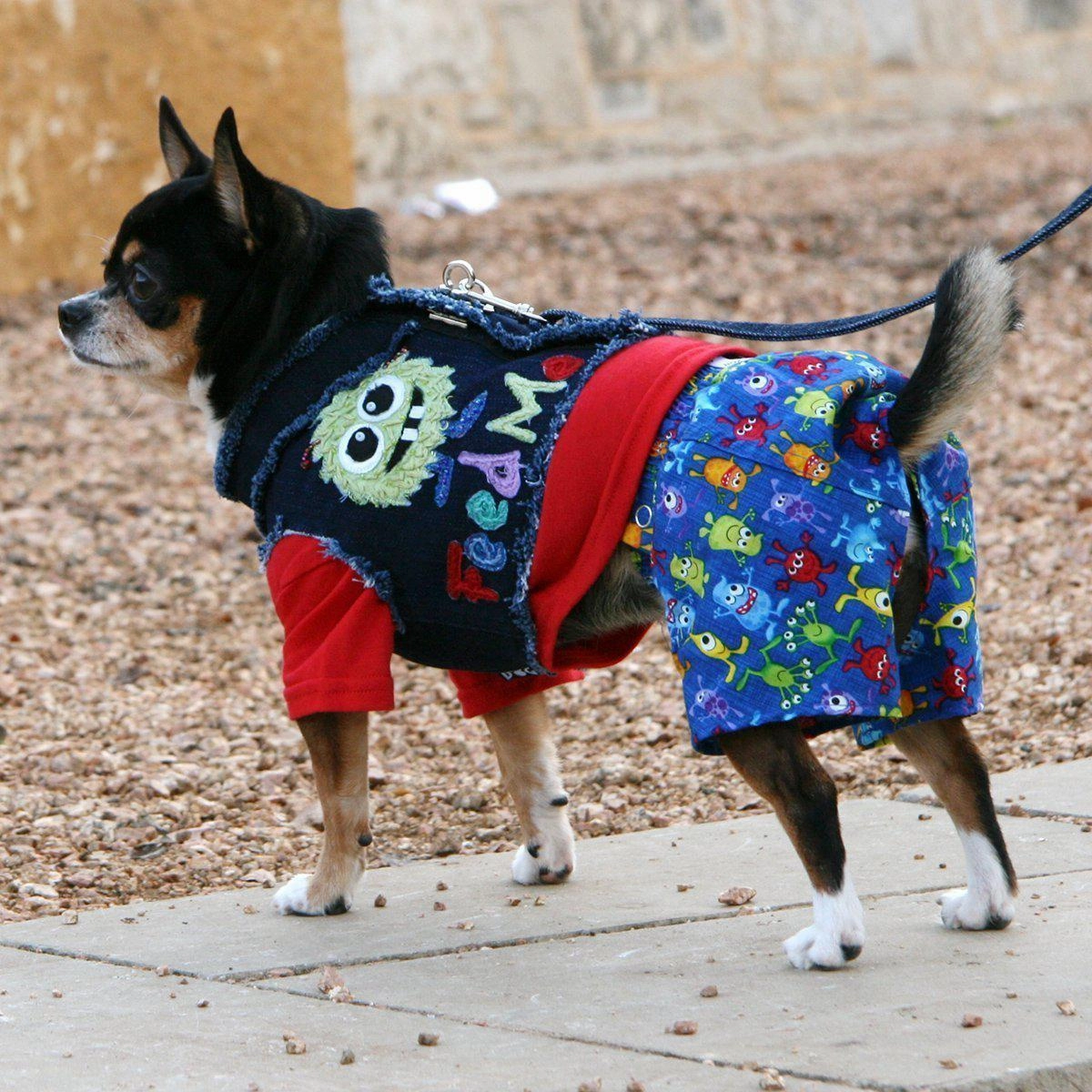 Dog Boxer Shorts Little Monsters