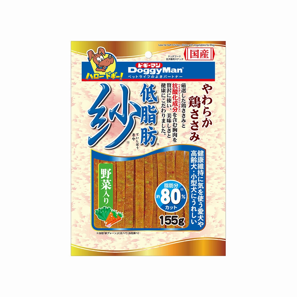 DoggyMan Low-Fat Soft Chicken Sticks with Vegetable 155g