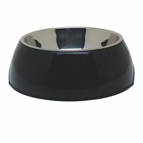 DogIt 2-in-1 Durable Bowl with Stainless Steel Insert Black Medium 700ml