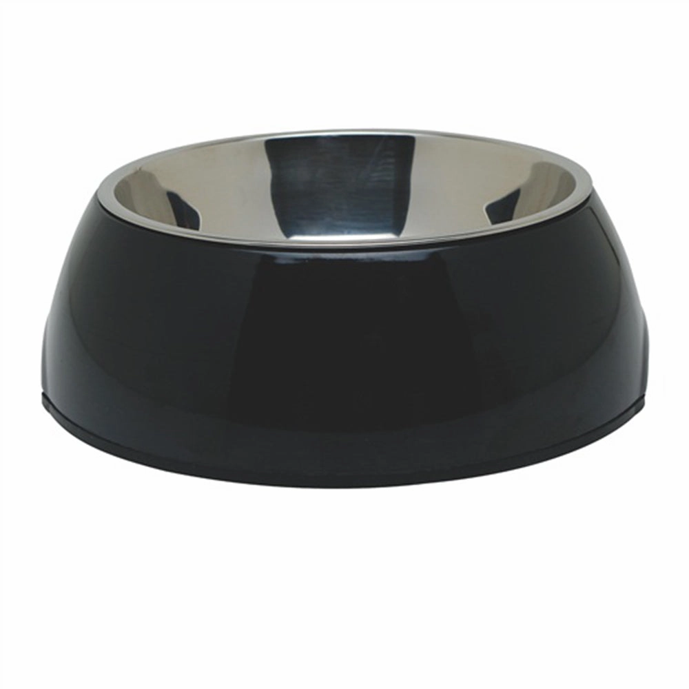 DogIt 2-in-1 Durable Bowl with Stainless Steel Insert Black Medium 700ml