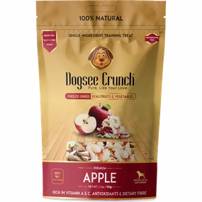 Dogsee Dog Crunch Single-Ingredient Training Treat Freeze-Dried Apple 10g