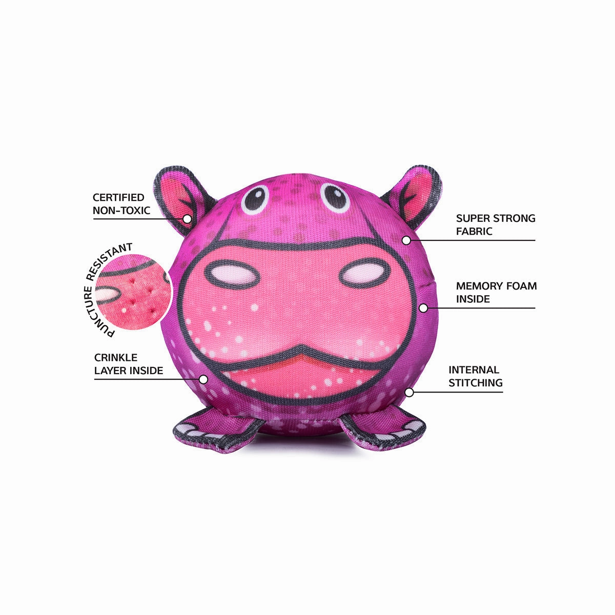 Durables Riley The Rhino Ball Dog Toy