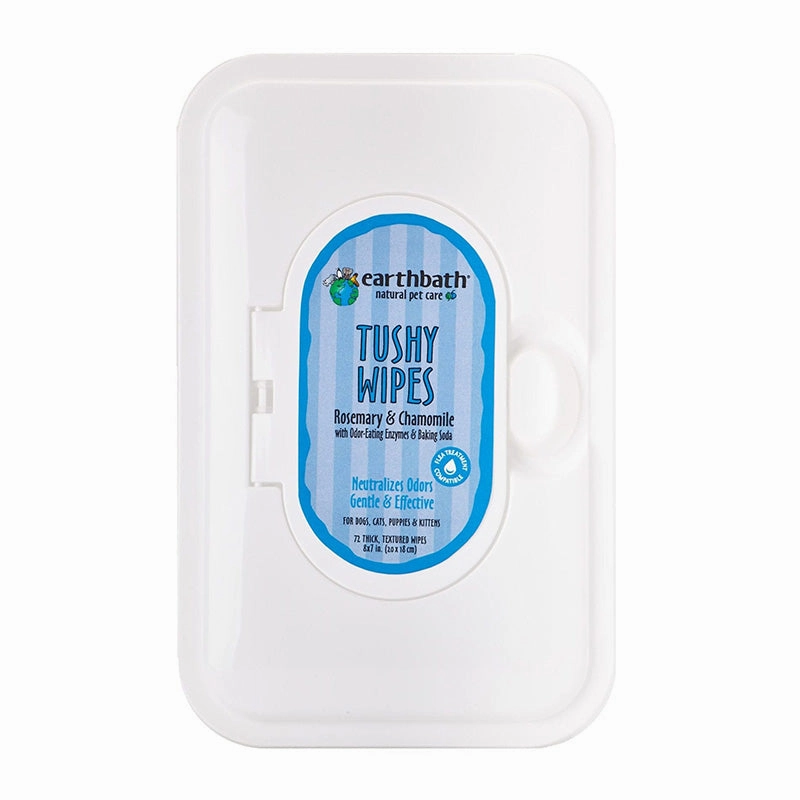 Earthbath Dog & Cat Tushy Wipes 72sheets