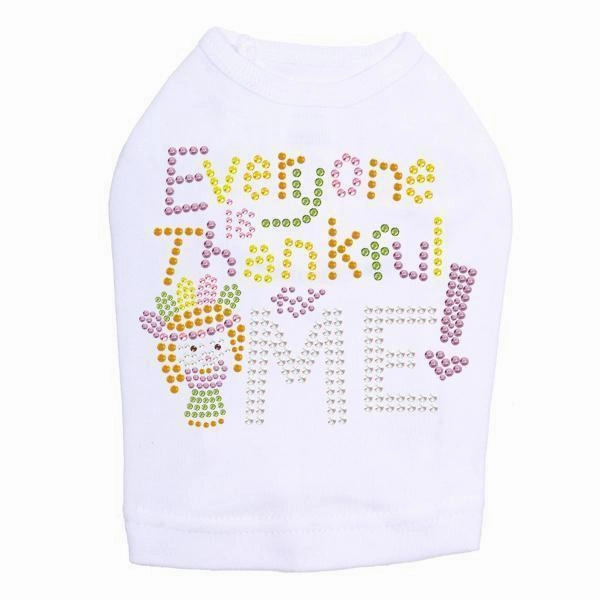 Everyone Is Thankful For Me Rhinestone Dog Tank