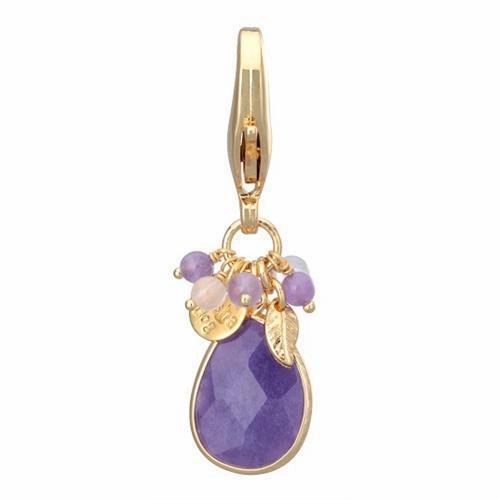 Faceted Dog Collar Charm Purple Quartz