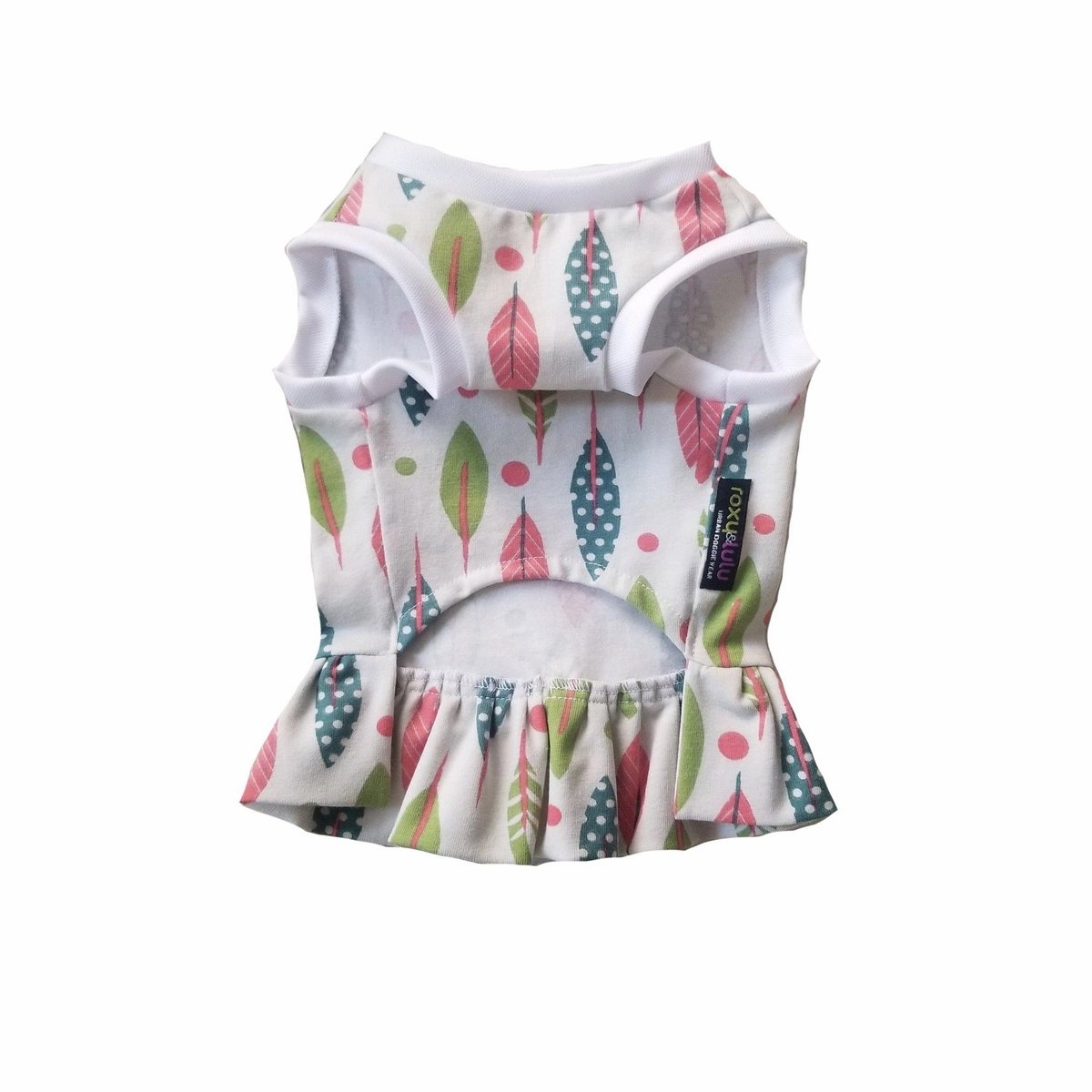 Feather And Dots Tank Dog Dress