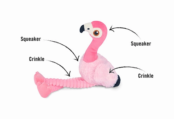 Fetching Flock Squeaky Plush Dog toys