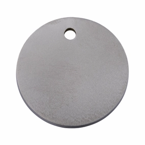 Flat Titanium Circle Dog ID Tag