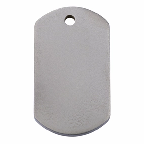 Flat Titanium Rectangle Dog ID Tag