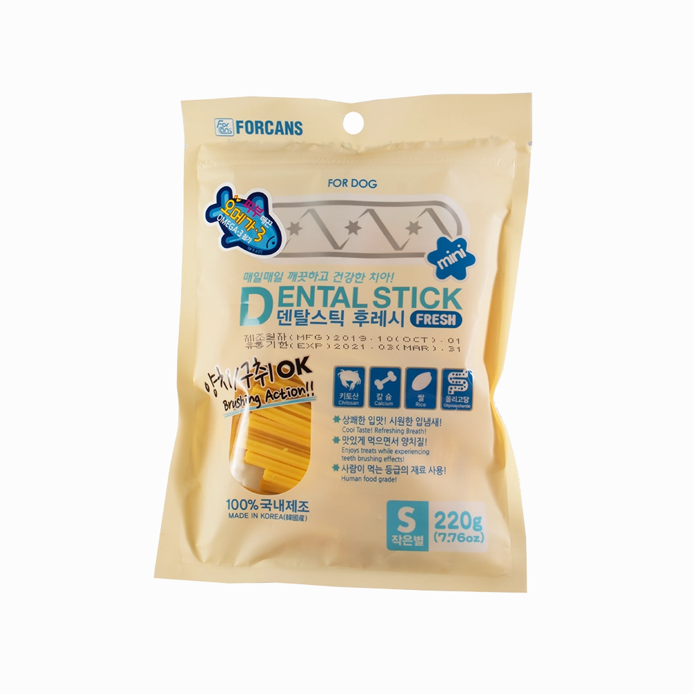 Forcans Dog Dental Stick Fresh With Omega-3 Small 220g