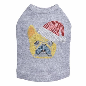 French Bulldog Santa Rhinestone Dog Tank
