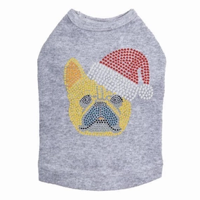 French Bulldog Santa Rhinestone Dog Tank