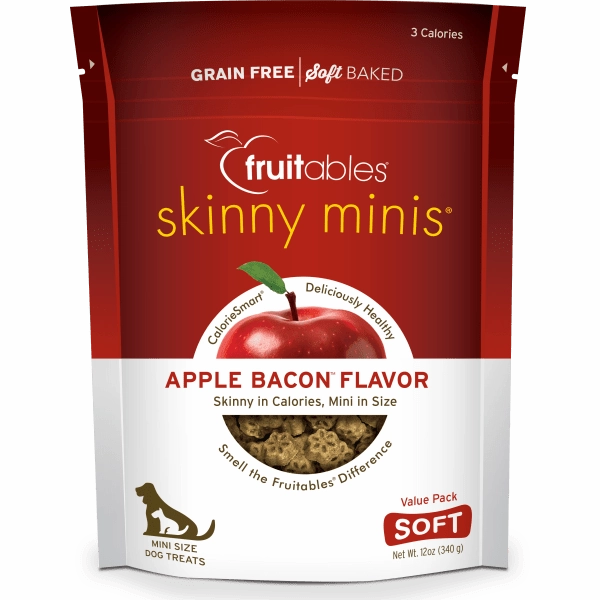Fruitables Skinny Minis Apple Bacon Flavor Dog Treats