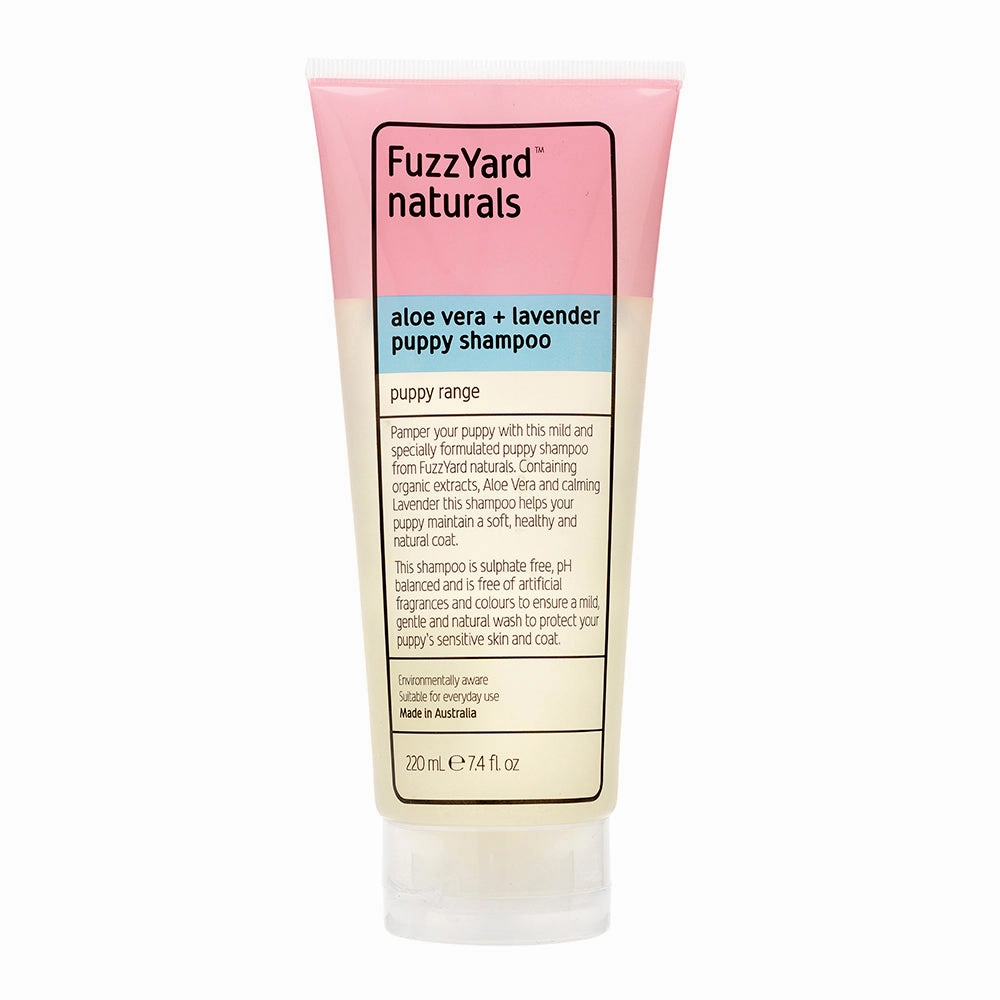 Fuzzyard Dog Naturals Aloe   Lavender Puppy Shampoo 220ml