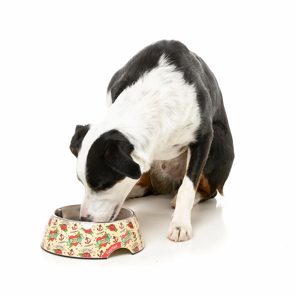Fuzzyard Pet Bowl Melamine Ink'd Up L