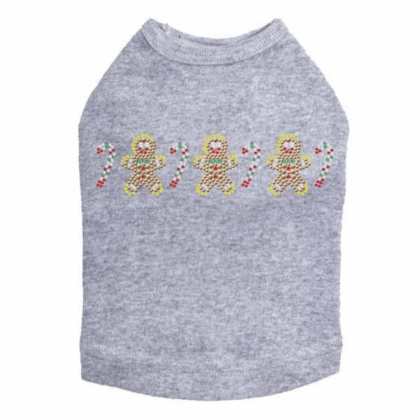 Gingerbread Men Rhinestone Dog Tank