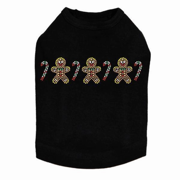 Gingerbread Men Rhinestone Dog Tank