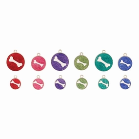Glitter Enamel Bone Dog ID Tag
