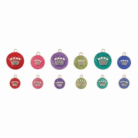 Glitter Enamel Crown Dog ID Tag
