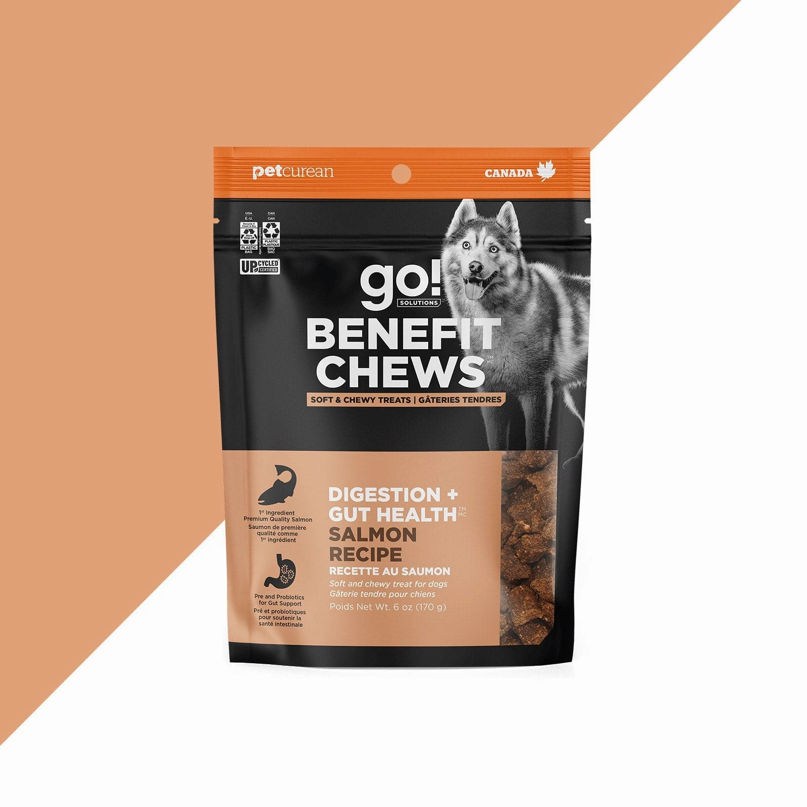 Go! Solutions Benefit Chews Digestion   Gut Health Salmon Dog Treats