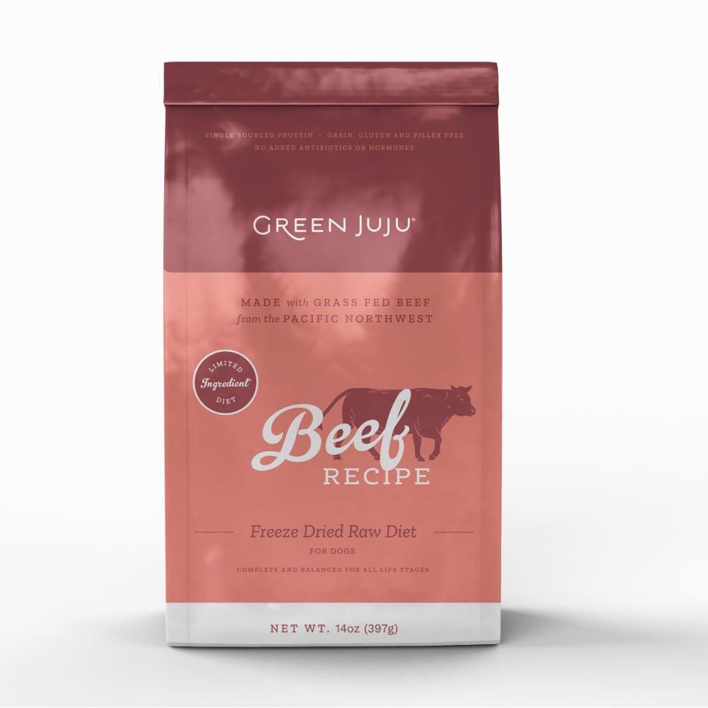 Green Juju Dog Freeze Dried Raw Diet Beef 14oz