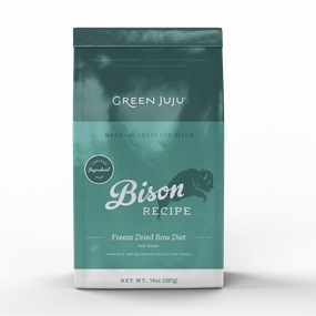Green Juju Dog Freeze Dried Raw Diet Bison 14oz
