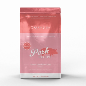 Green Juju Dog Freeze Dried Raw Diet Pork 14oz