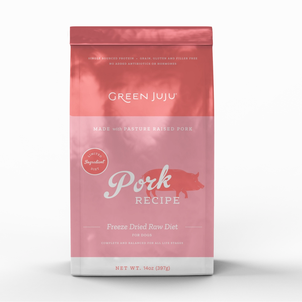Green Juju Dog Freeze Dried Raw Diet Pork 14oz